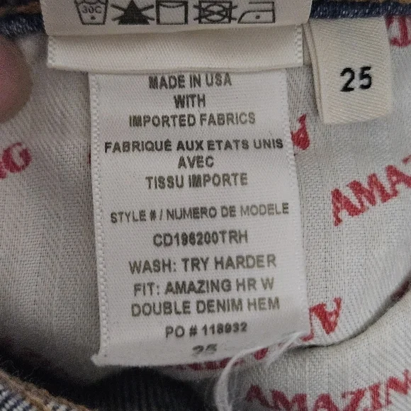 Alice + Olivia AO.LA high rise raw hem jeans size 25 - Picture 13 of 14